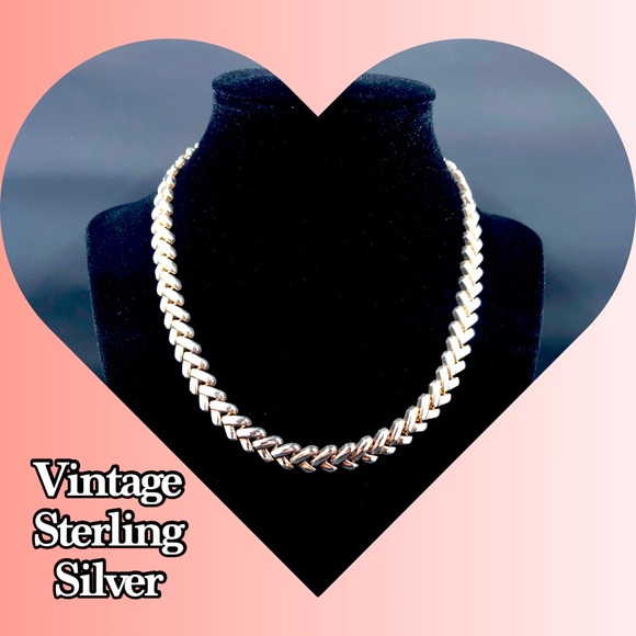 Italy 925 chevron link choker - Picture 9 of 12